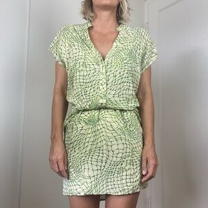 ALICE & OLIVIA Women’s Green Printed Dress size Small